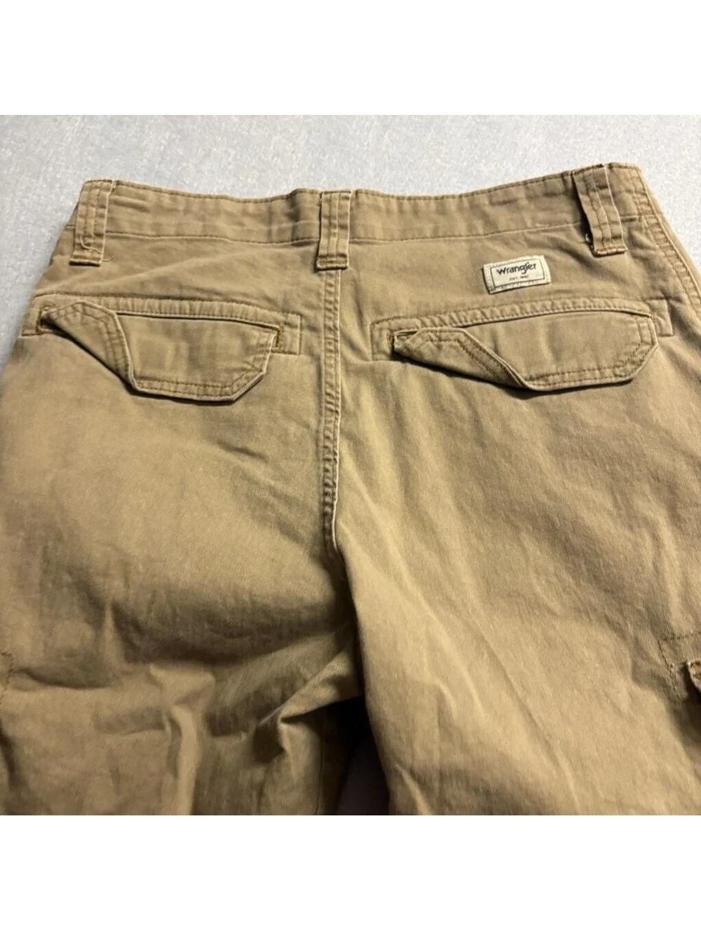 Wrangler Cargo Pants Mens 30x30 Brown Regular Taper Stretch Cotton Utility Work
